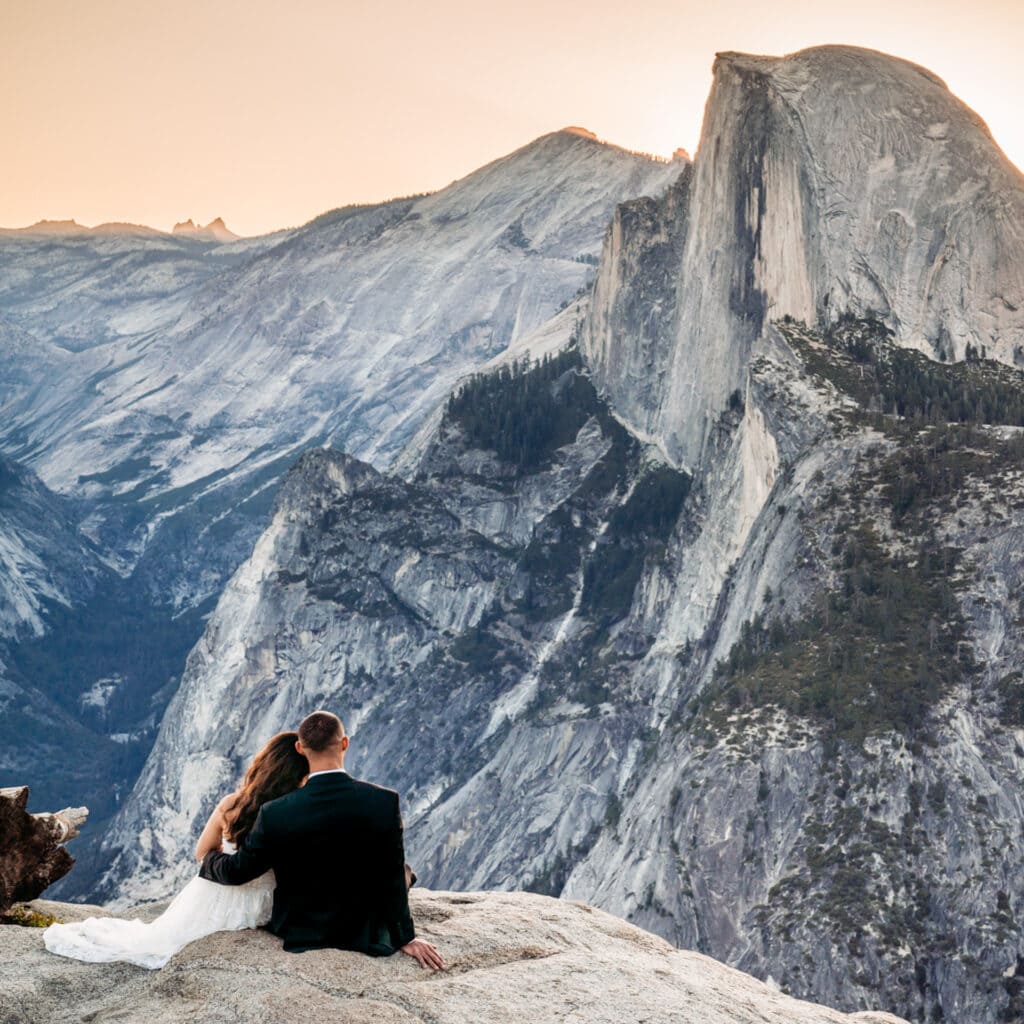 Yosemite elopement photography at glacier point